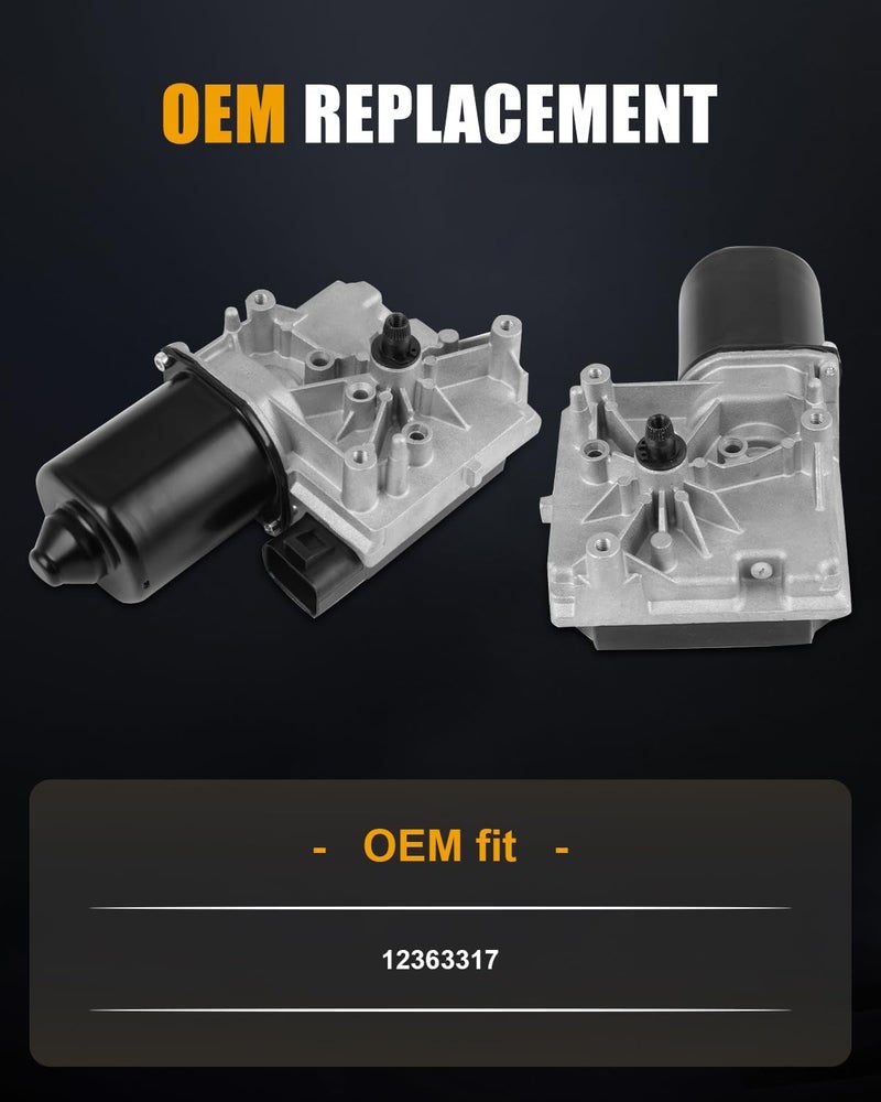 ROADFAR High-Efficiency Front Windshield Wiper Motor - 12V, 5 Pins, Fit for 1995-1997 For Chevrolet Cavalier & For Pontiac Sunfire - Replaces OEM #12363317 - Easy Installation - Image 2